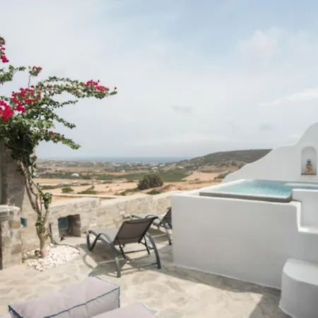 Life With Private Jacuzzi In Paros Villa *